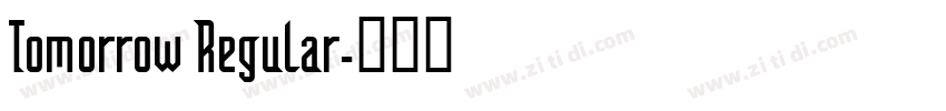 Tomorrow Regular字体转换